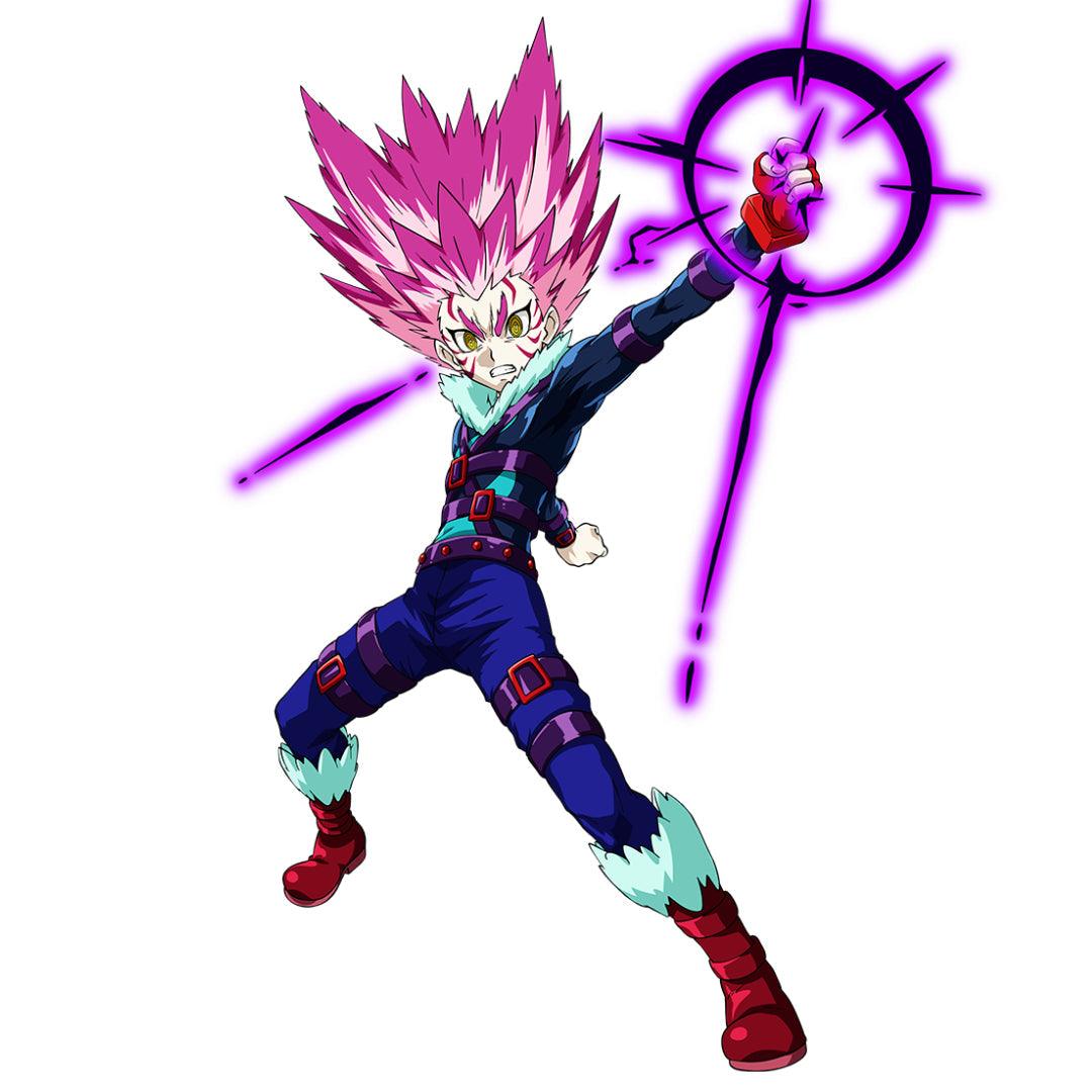 Lain Valhalla a ruthless destructive Beyblade character with famous flare