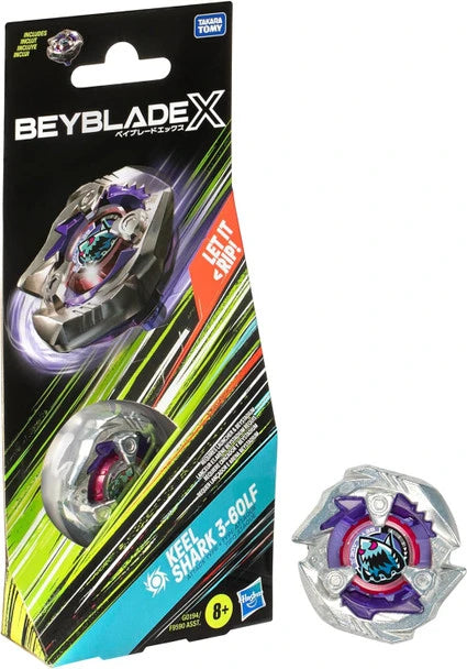 BX-14 Keel Shark 3-60LF packaging and beyblade itself
