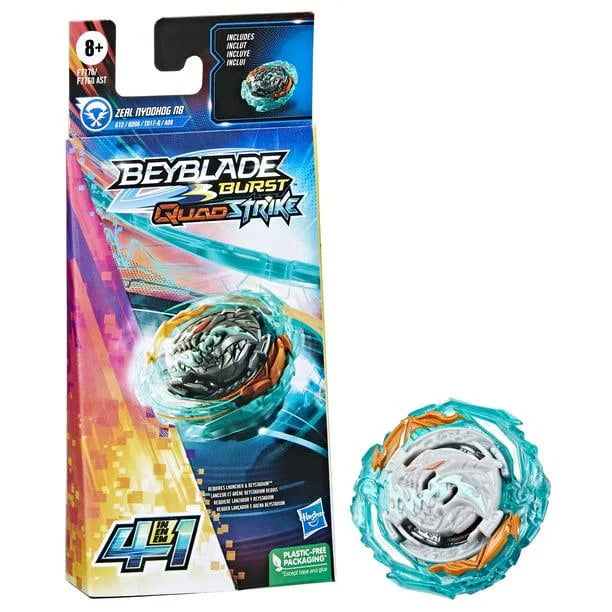 Box pack of Beyblade burst quadstrike top single pack